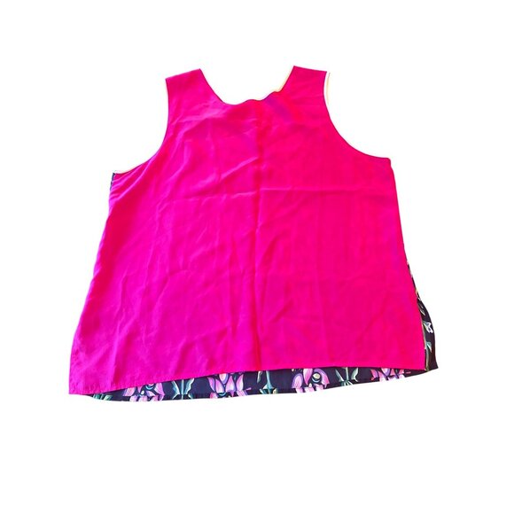 Bob Mackie Wearable Art Silk Sleeveless Reversible Tank Top L - Picture 3 of 4
